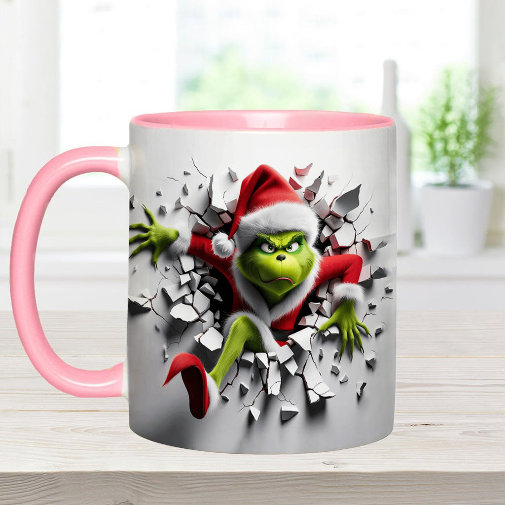 Grinchy On The Inside - Personalized Stole Christmas Accent Mug