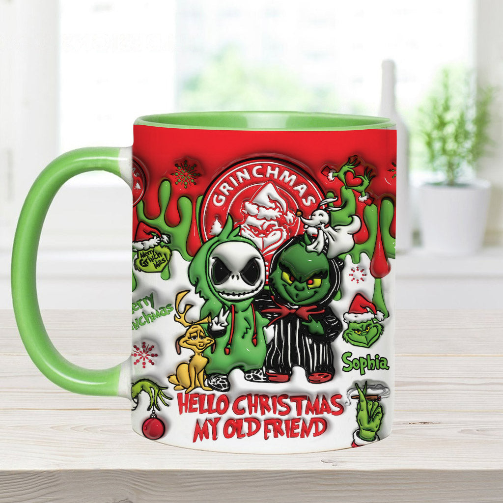 Hello Christmas My Old Friend - Personalized Stole Christmas Accent Mug