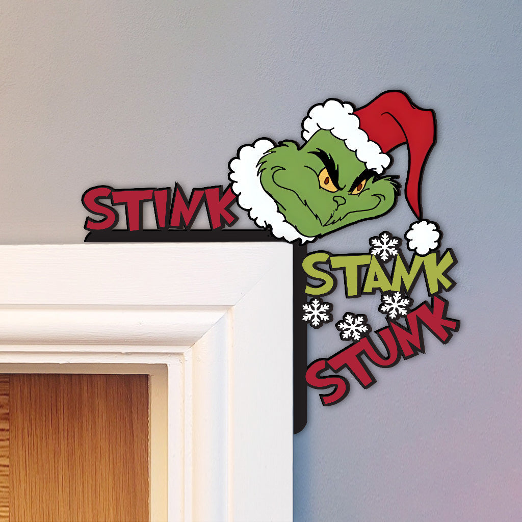 Stink Stank Stunk - Décoration de cadre de porte volée pour Noël