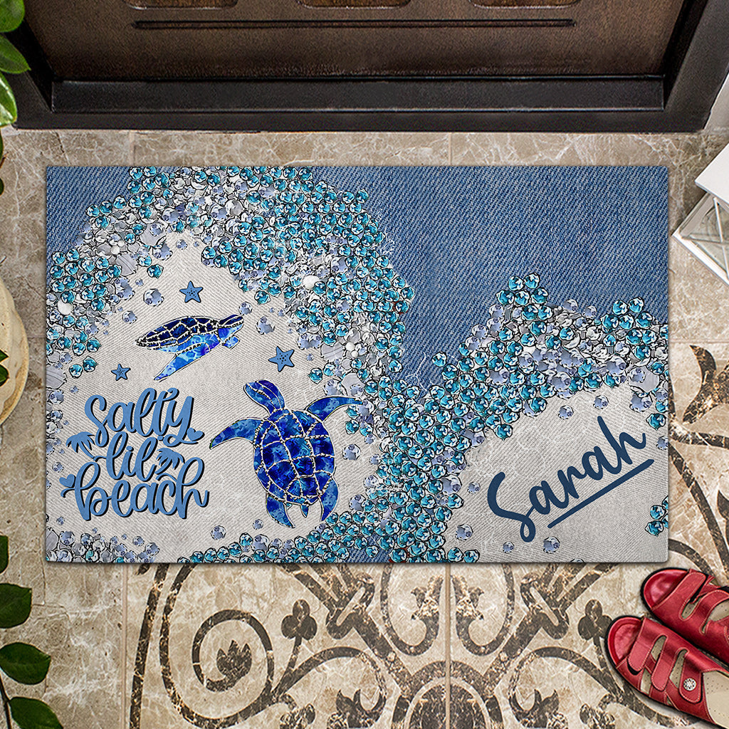 Tapis de porte personnalisé Tortue Bling - Tapis de porte Tortue