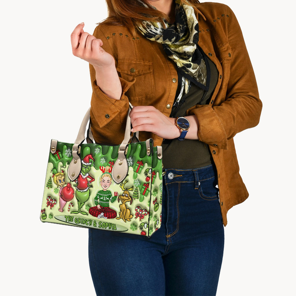 Joyeux Noël - Étole de Noël personnalisée - Sac à main en cuir