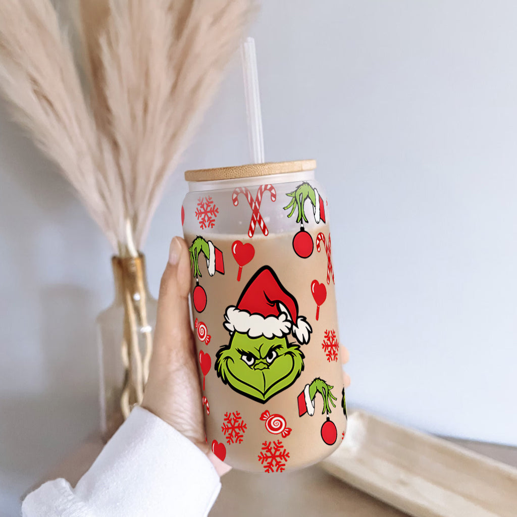 Merry Christmas - Stole Christmas Can Glass