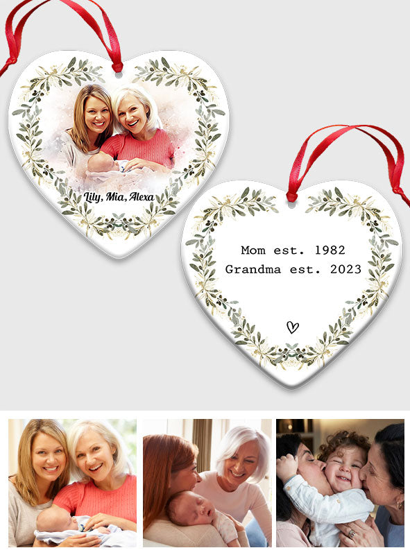 New Grandma - Gift for grandma - Personalized Ornament