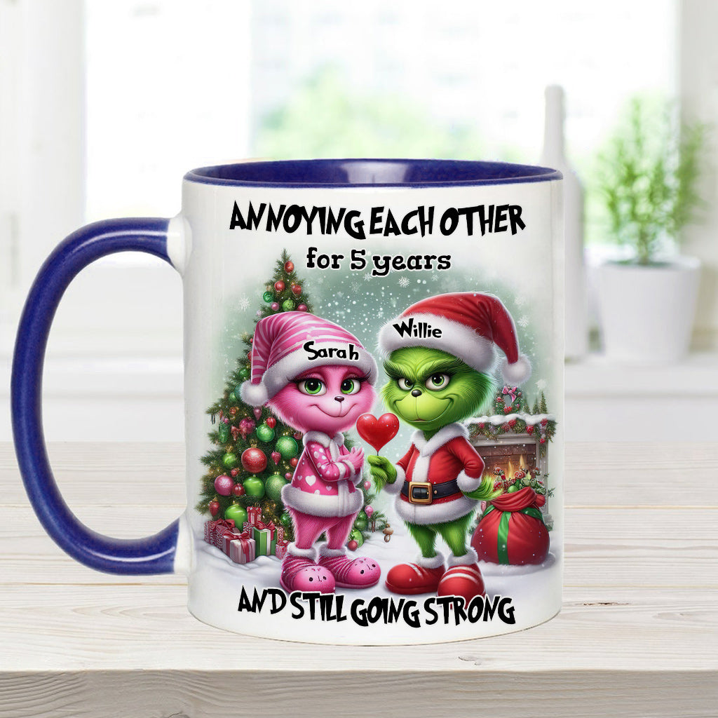 S'agacer mutuellement - Mug personnalisé « Étole de Noël »