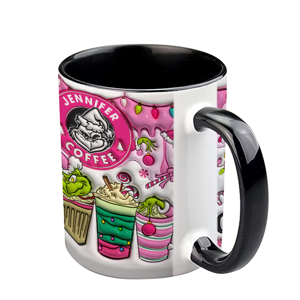 Mug Grinchmas Coffee - Mug personnalisé avec étole de Noël