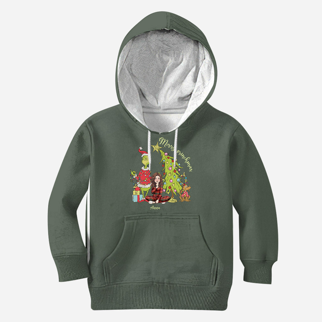 Merry Christmas Green Mischief - Personalized Stole Christmas All Over Shirt