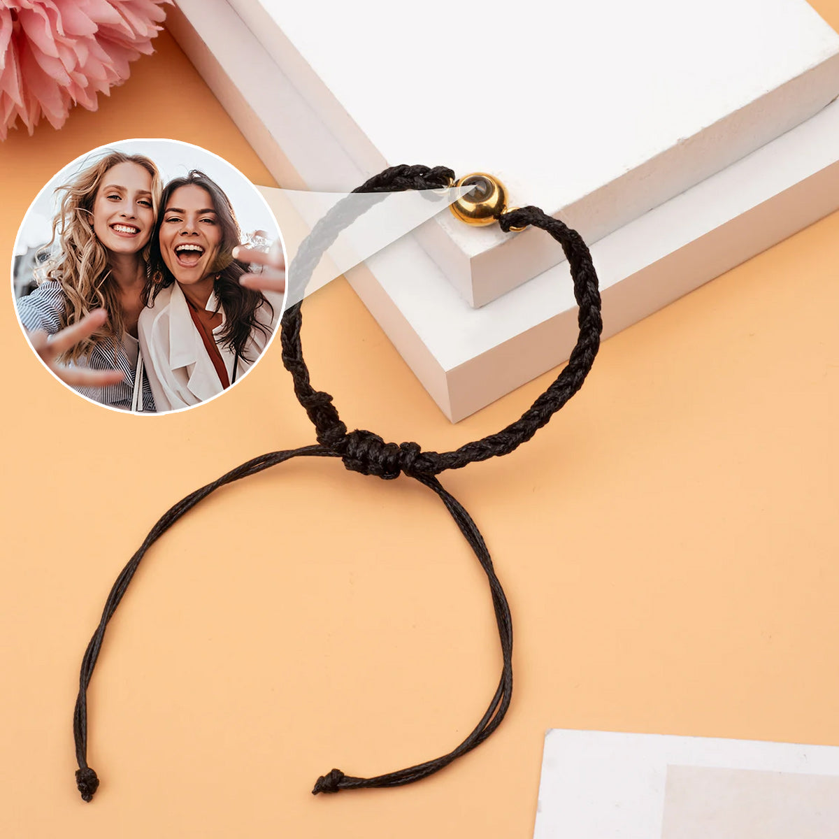 Meilleure amie pour toujours - Cadeau pour une amie - Bracelet à projection personnalisé