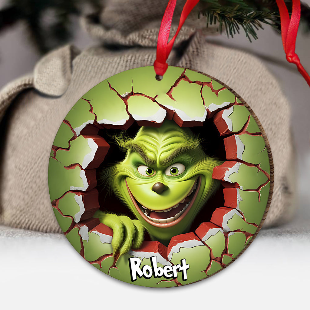 Merry Grinchmas - Personalized Stole Christmas Ornament