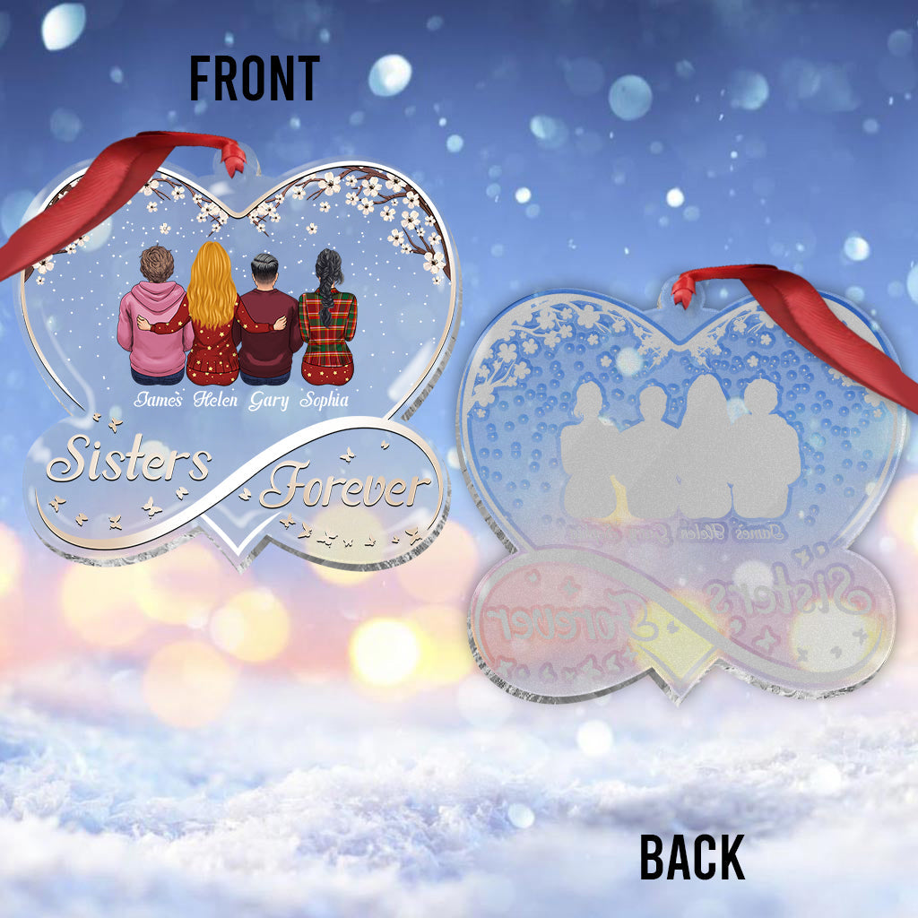 Besties Forever - Personalized Bestie Transparent Ornament