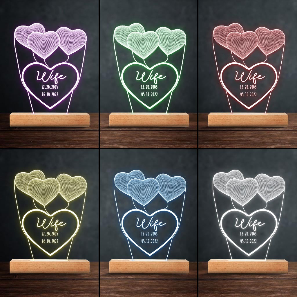 Je t'aime maman - Cadeau pour maman, grand-mère, grand-père, mari, femme, papa - Plaque lumineuse personnalisée