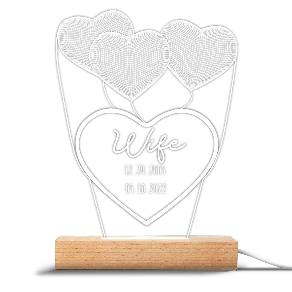 Je t'aime maman - Cadeau pour maman, grand-mère, grand-père, mari, femme, papa - Plaque lumineuse personnalisée