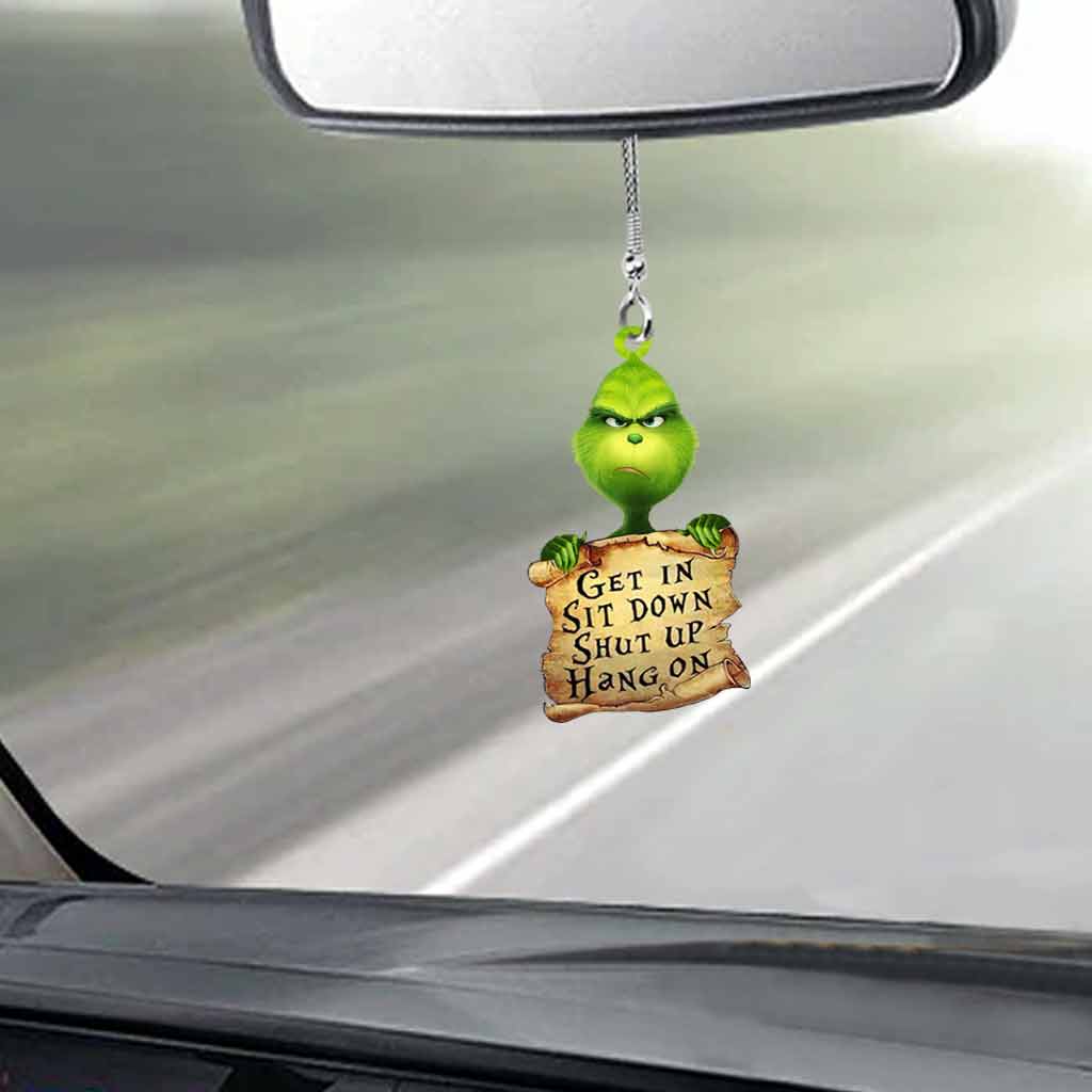 Monte, assieds-toi, tais-toi, attends, malice - Ornement de voiture (Imprimé des deux côtés)