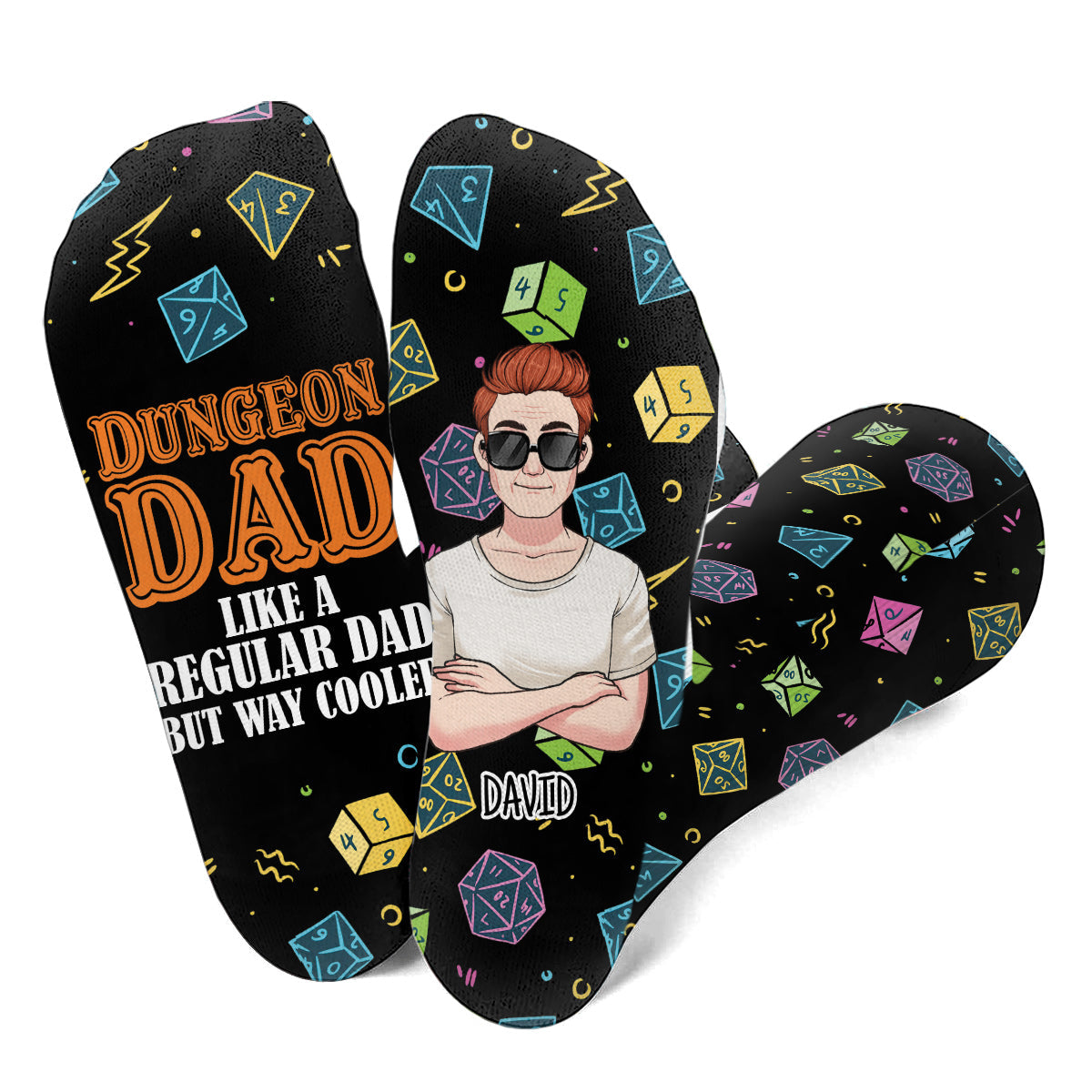 Dungeon Dad - Chaussettes RPG personnalisées