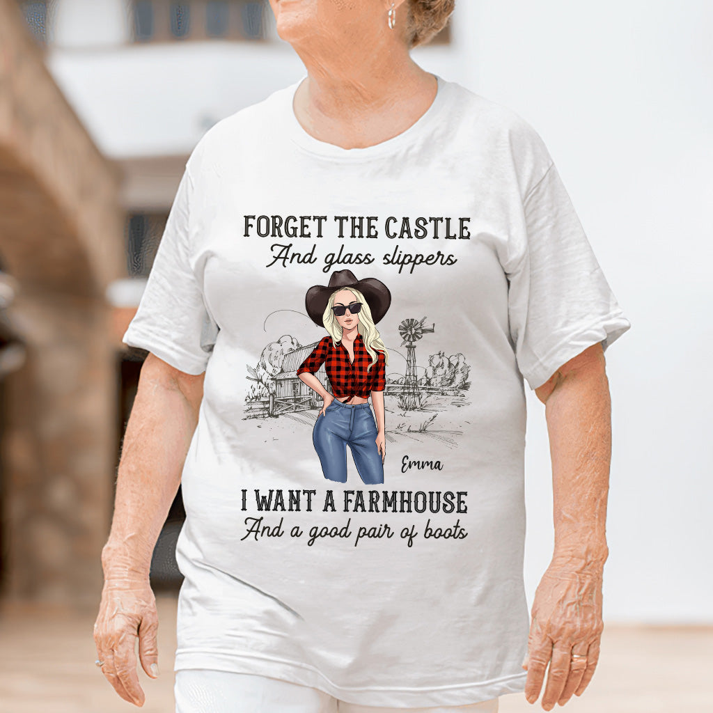 Je veux une ferme et une bonne paire de bottes - T-shirt et sweat à capuche personnalisés avec motif cheval