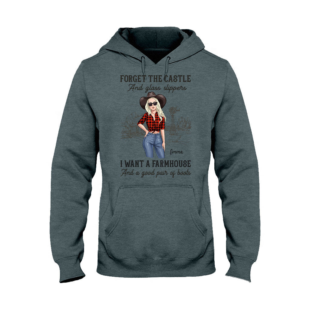 Je veux une ferme et une bonne paire de bottes - T-shirt et sweat à capuche personnalisés avec motif cheval