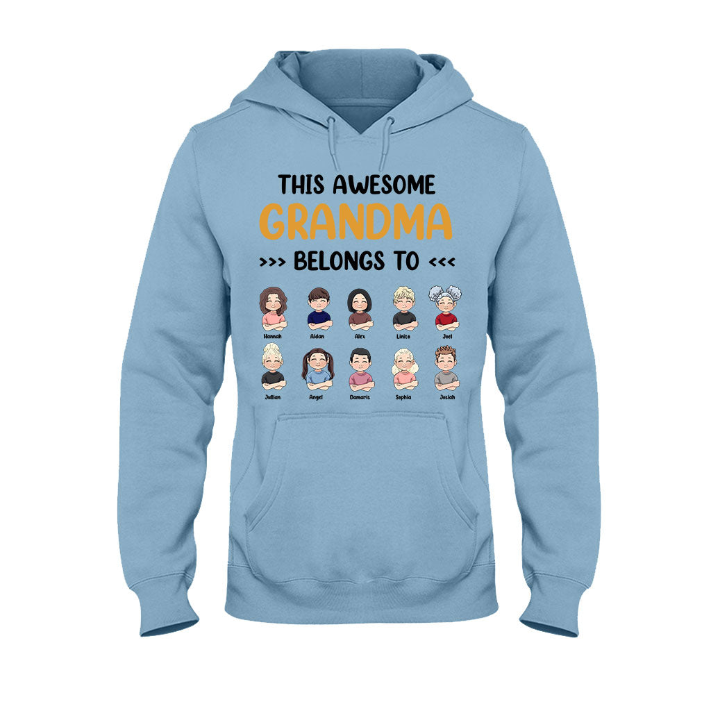 Ce super grand-père appartient à grand-mère - T-shirt et sweat à capuche personnalisés pour la fête des mères