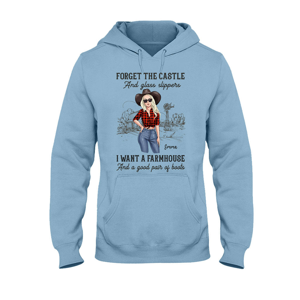 Je veux une ferme et une bonne paire de bottes - T-shirt et sweat à capuche personnalisés avec motif cheval