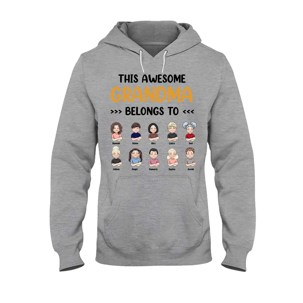 Ce super grand-père appartient à grand-mère - T-shirt et sweat à capuche personnalisés pour la fête des mères