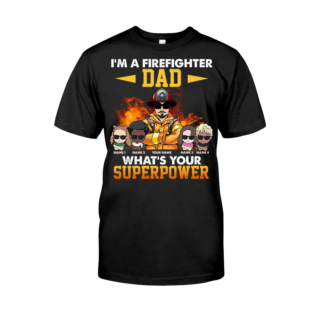 Je suis un papa pompier, et vous, quel est votre superpouvoir ? - T-shirt et sweat à capuche personnalisés pour la fête des pères