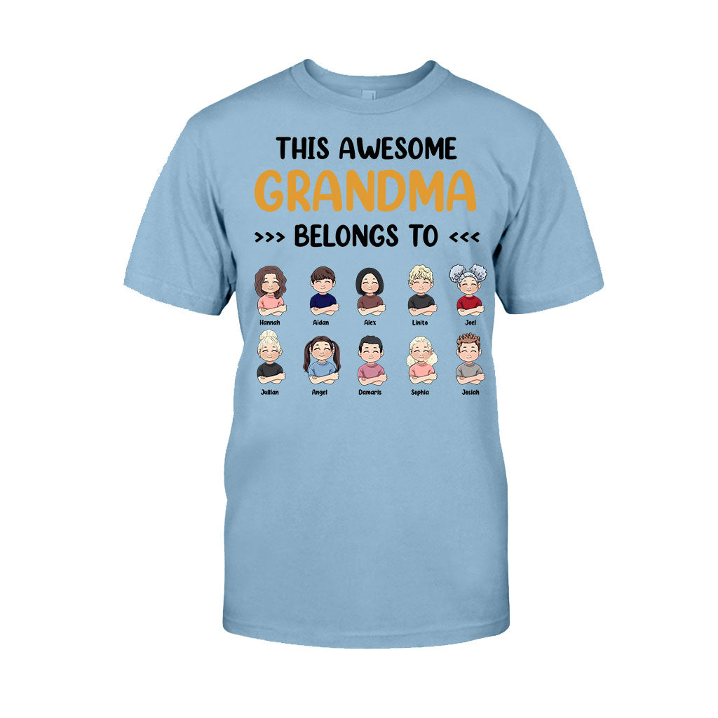 Ce super grand-père appartient à grand-mère - T-shirt et sweat à capuche personnalisés pour la fête des mères