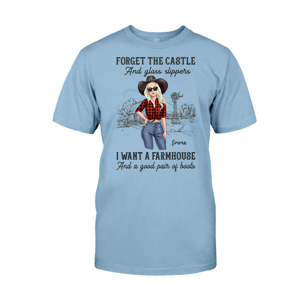 Je veux une ferme et une bonne paire de bottes - T-shirt et sweat à capuche personnalisés avec motif cheval