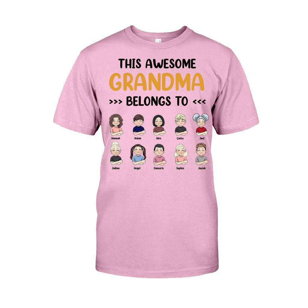 Ce super grand-père appartient à grand-mère - T-shirt et sweat à capuche personnalisés pour la fête des mères