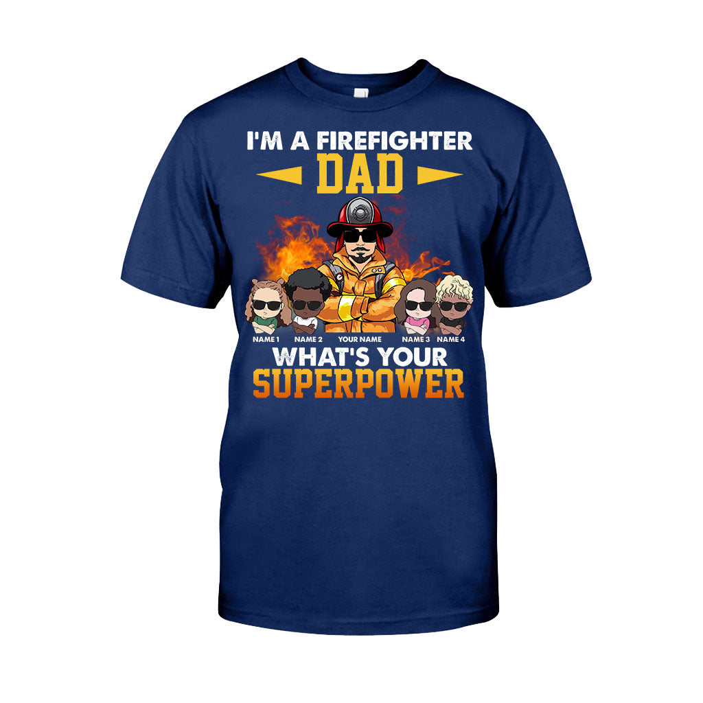 Je suis un papa pompier, et vous, quel est votre superpouvoir ? - T-shirt et sweat à capuche personnalisés pour la fête des pères