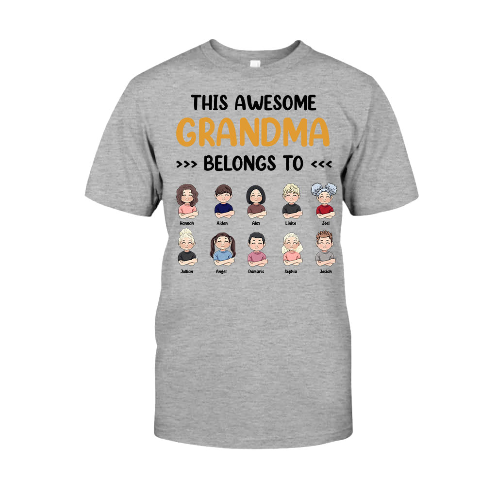 Ce super grand-père appartient à grand-mère - T-shirt et sweat à capuche personnalisés pour la fête des mères