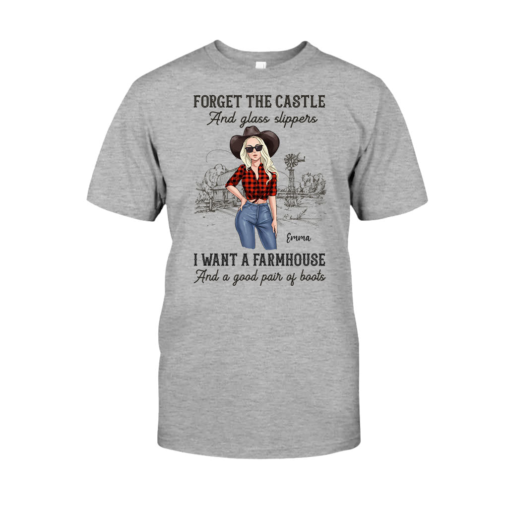 Je veux une ferme et une bonne paire de bottes - T-shirt et sweat à capuche personnalisés avec motif cheval