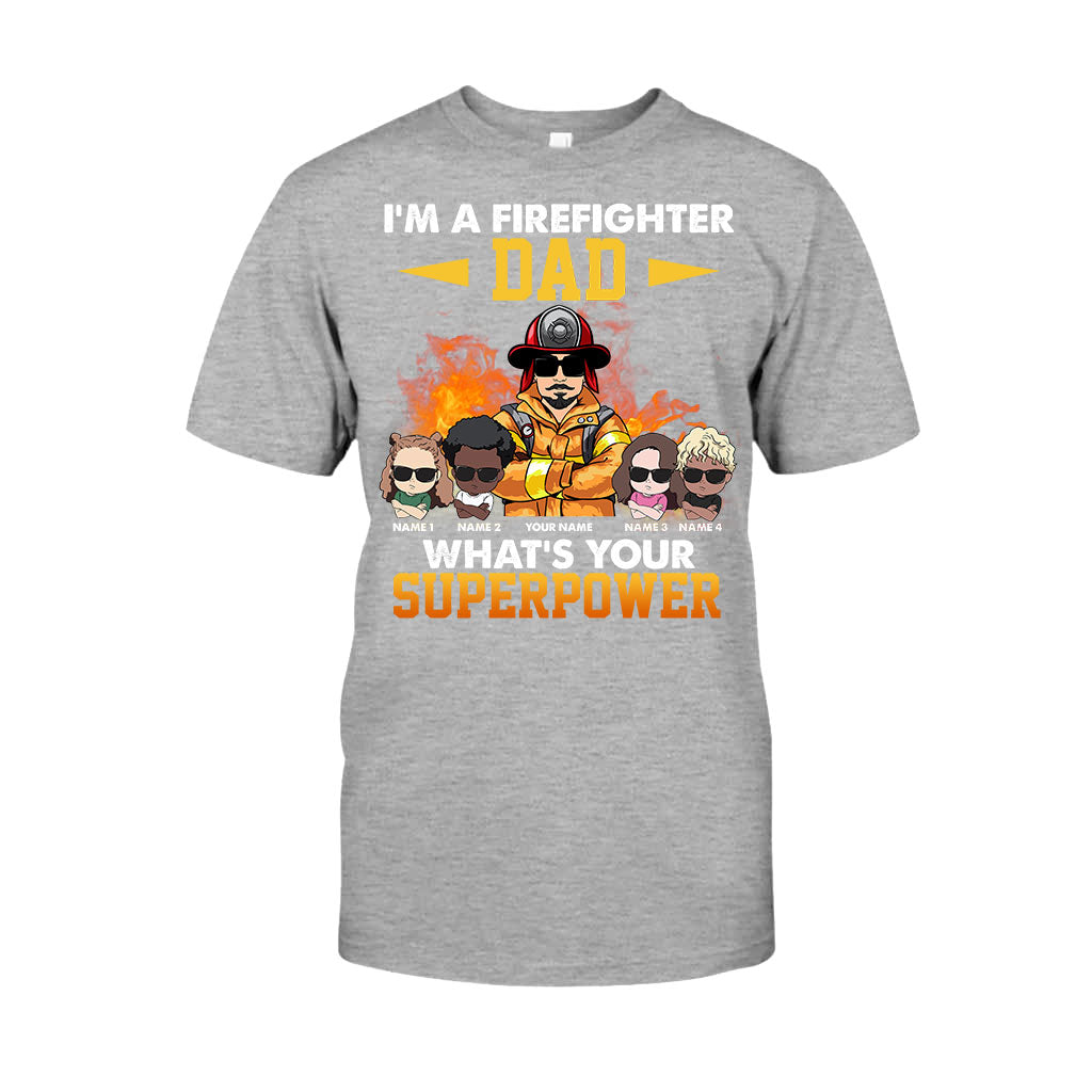 Je suis un papa pompier, et vous, quel est votre superpouvoir ? - T-shirt et sweat à capuche personnalisés pour la fête des pères