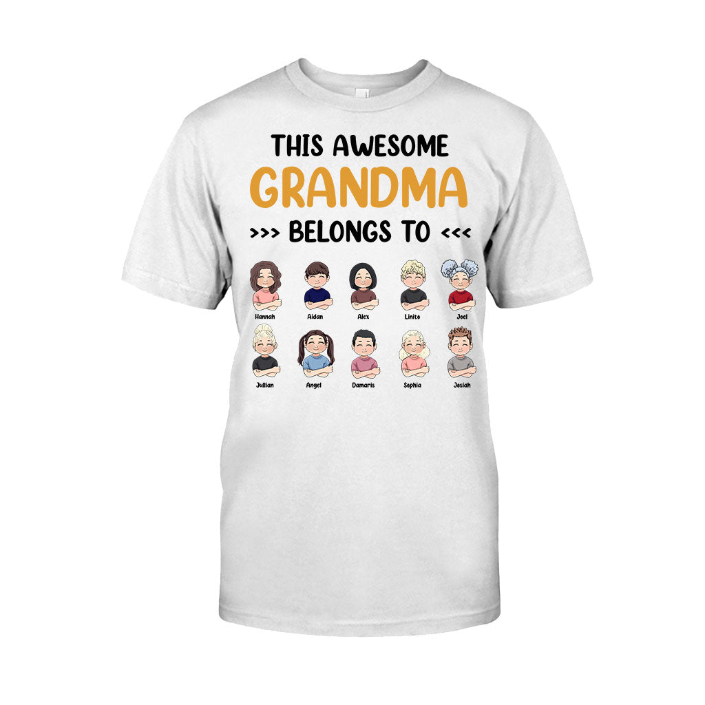 Ce super grand-père appartient à grand-mère - T-shirt et sweat à capuche personnalisés pour la fête des mères