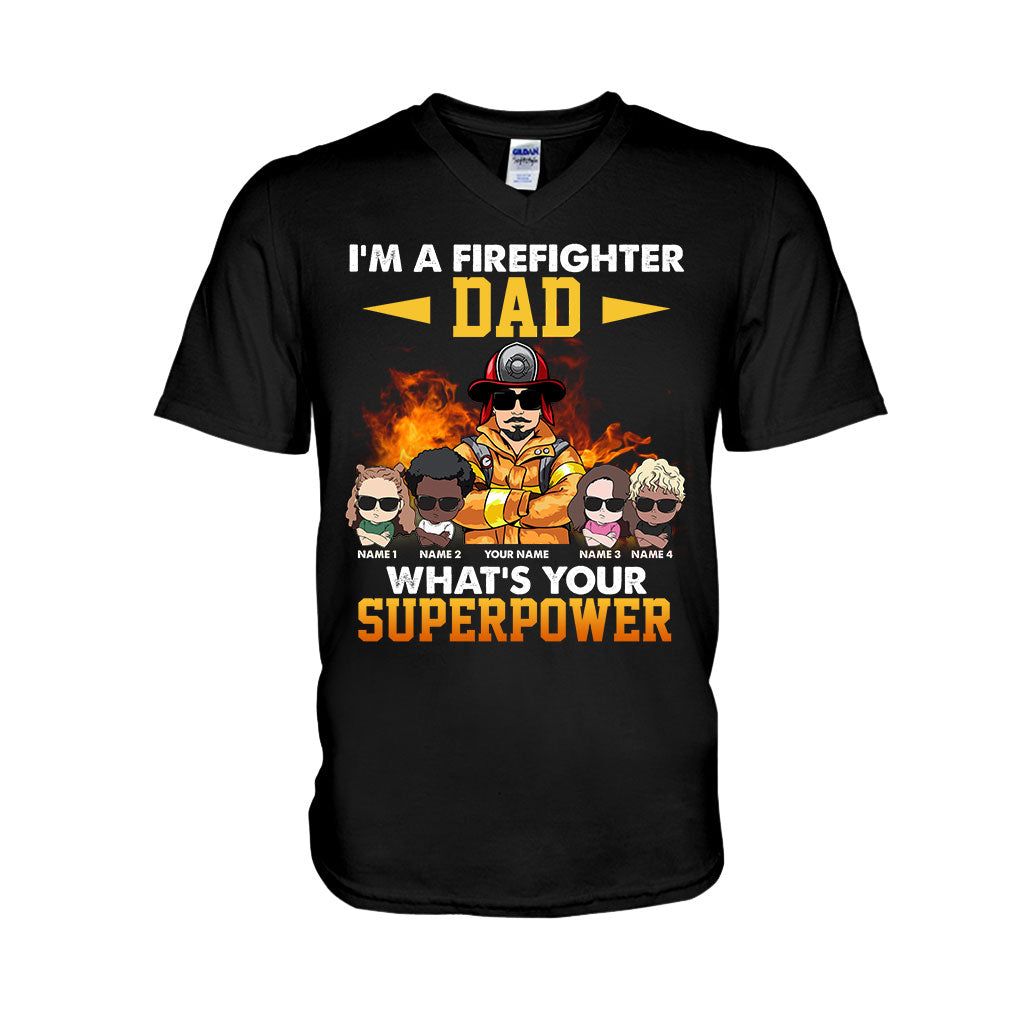 Je suis un papa pompier, et vous, quel est votre superpouvoir ? - T-shirt et sweat à capuche personnalisés pour la fête des pères
