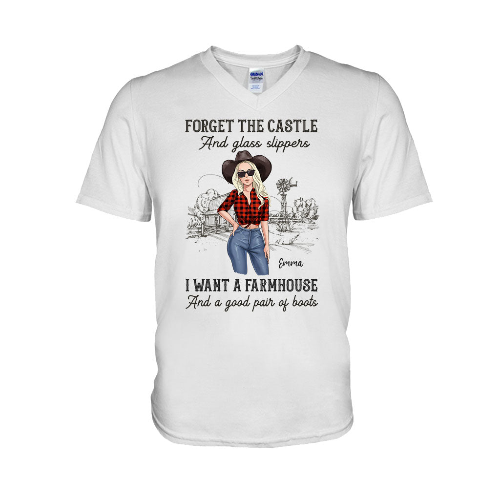 Je veux une ferme et une bonne paire de bottes - T-shirt et sweat à capuche personnalisés avec motif cheval