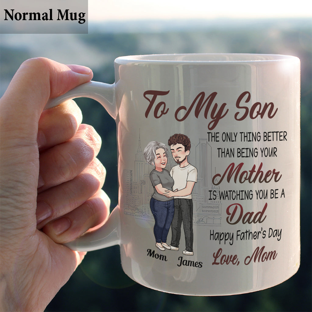 Bonne fête des pères, mon fils ! - Mug personnalisé pour papa