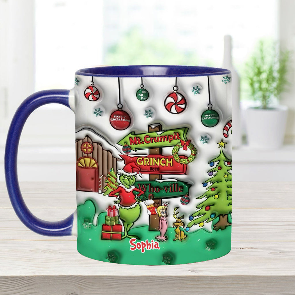 Ho Ho Ho - Personalized Stole Christmas Accent Mug