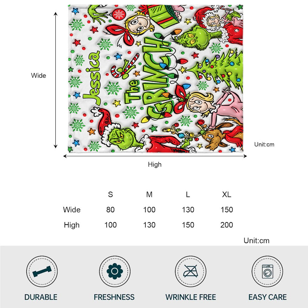 Joyeux Grinchmas - Étole de Noël personnalisée