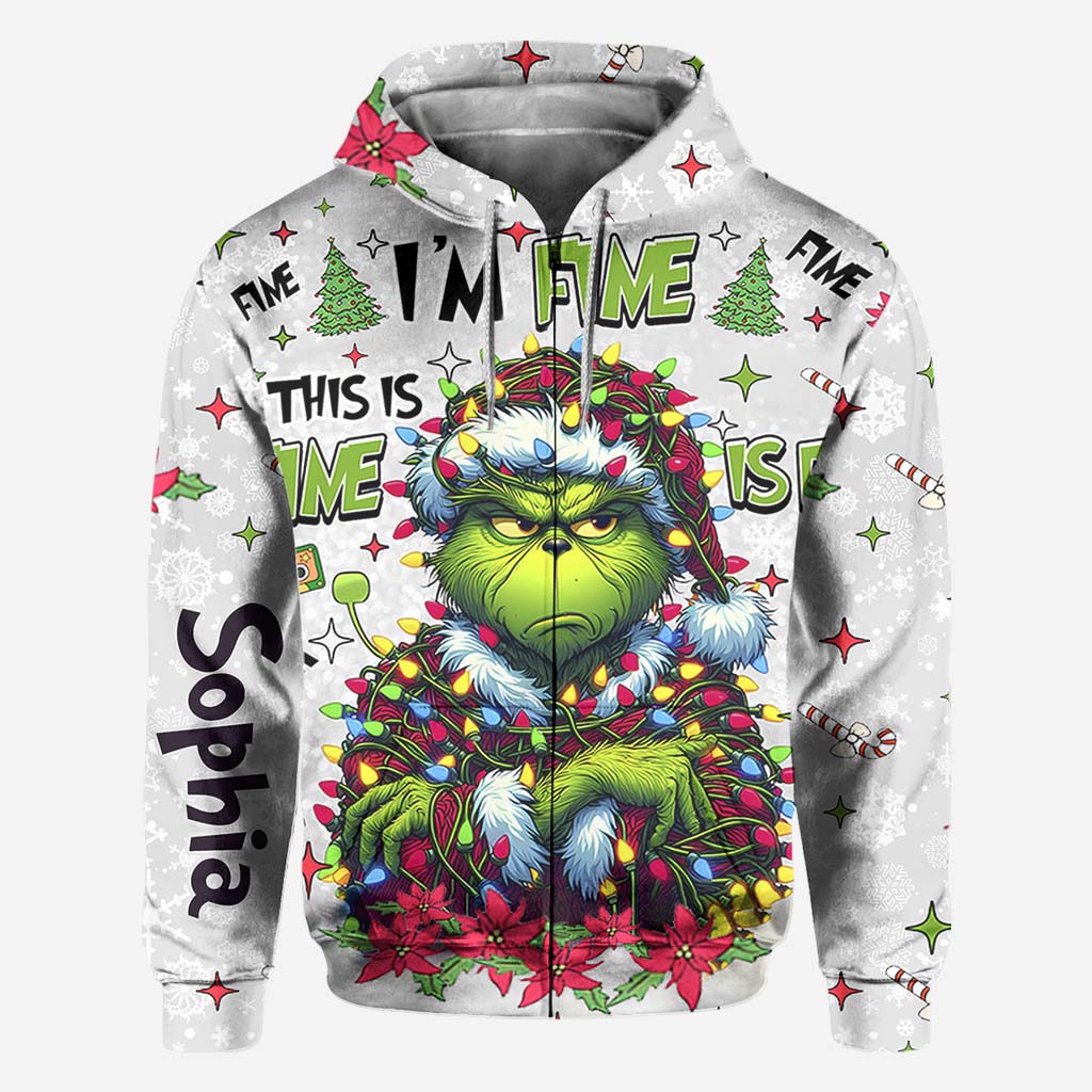 It's Fine I'm Fine - Personalized Stole Christmas All Over Shirt