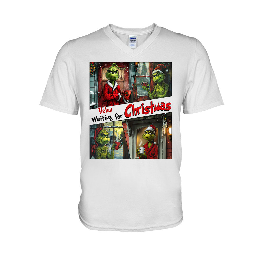 En attendant Noël - T-shirt et sweat à capuche personnalisés « Étole de Noël »