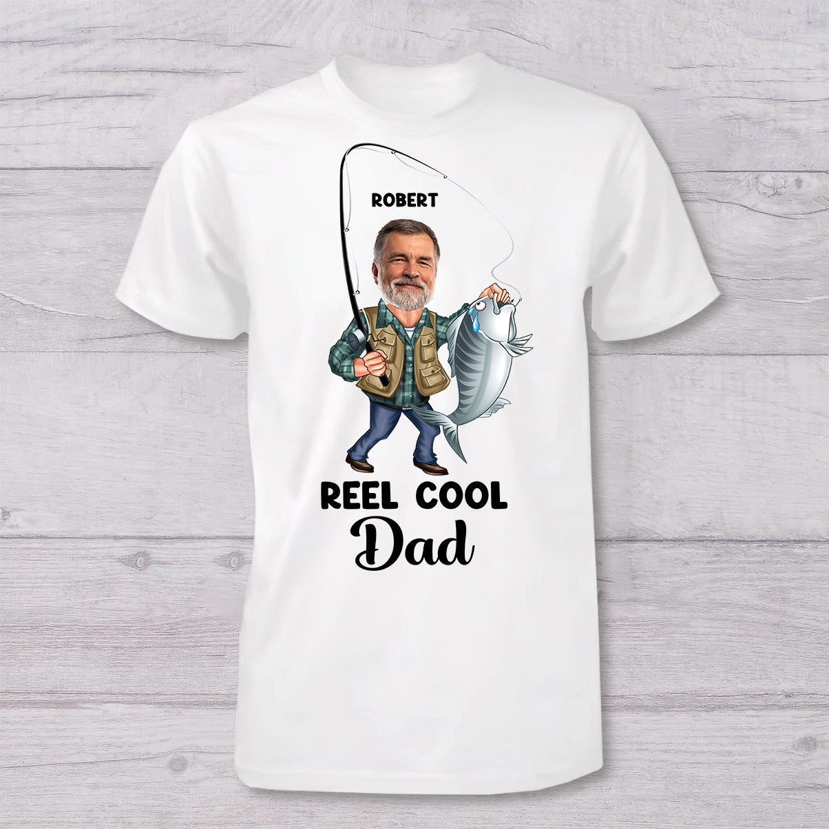 Papa cool - T-shirt de pêche personnalisé et body bébé