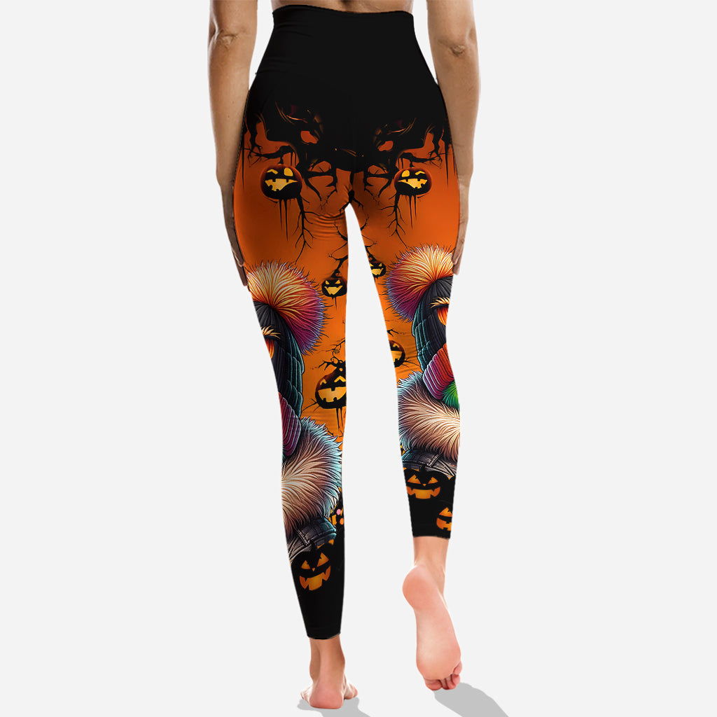 Halloween vert - Sweat à capuche et leggings personnalisés avec étole de Noël