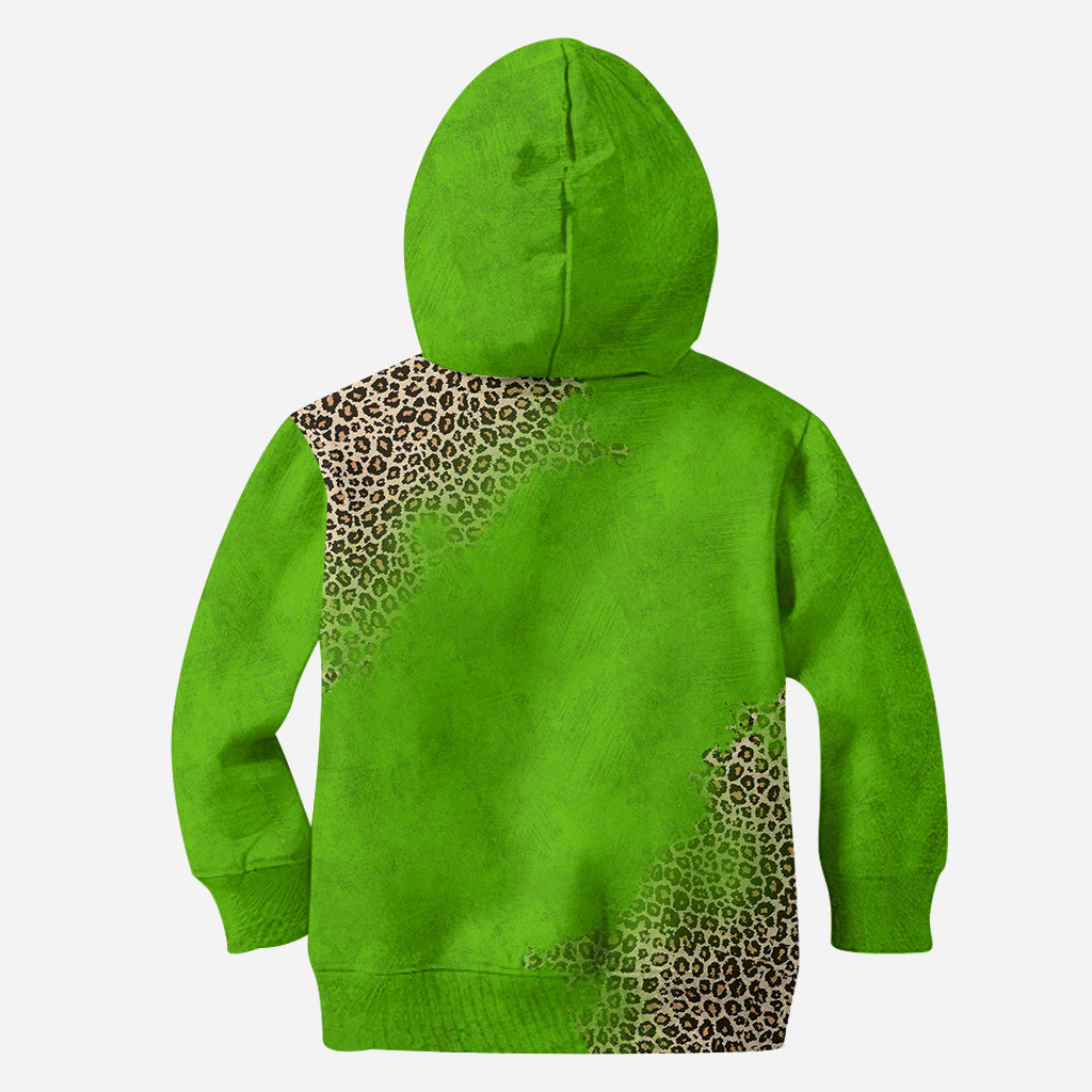 Citrouille verte - Sweat à capuche et leggings personnalisés avec étole de Noël