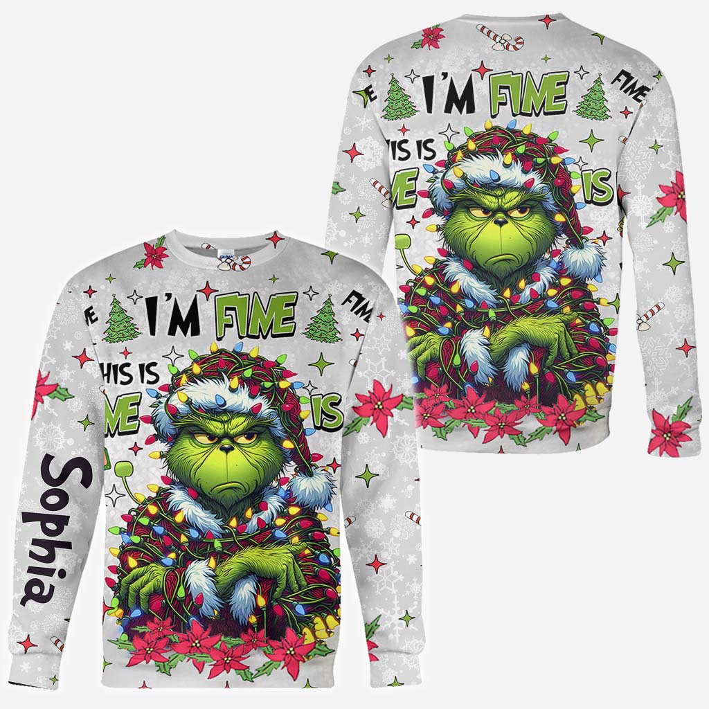 It's Fine I'm Fine - Personalized Stole Christmas All Over Shirt