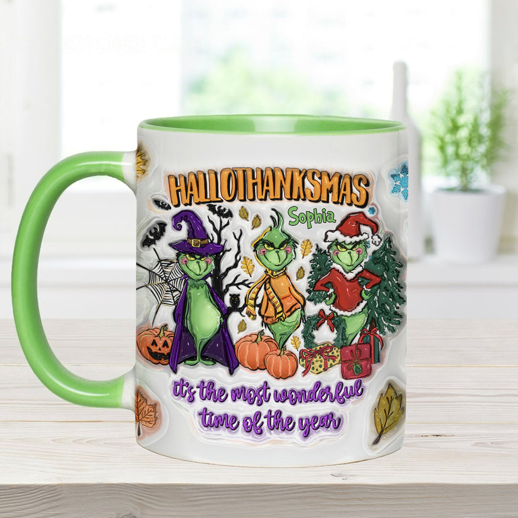 Joyeux Hallothanksmas - Mug personnalisé avec étole de Noël