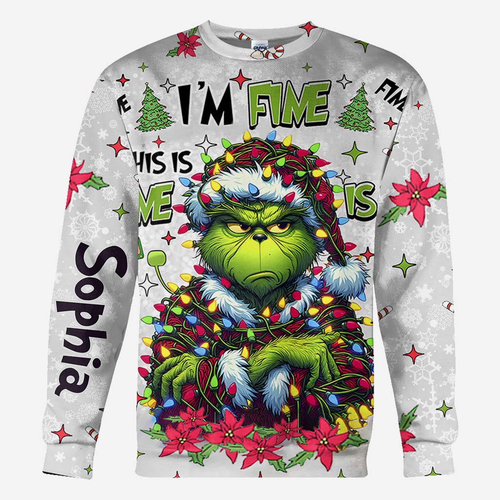 It's Fine I'm Fine - Personalized Stole Christmas All Over Shirt