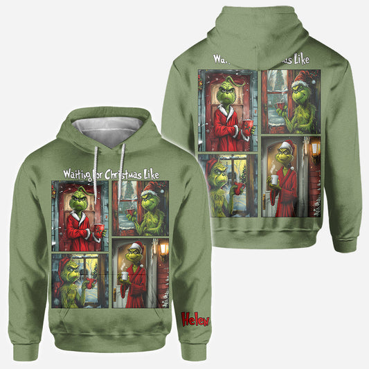 En attendant Noël - T-shirt personnalisé avec motif étole de Noël