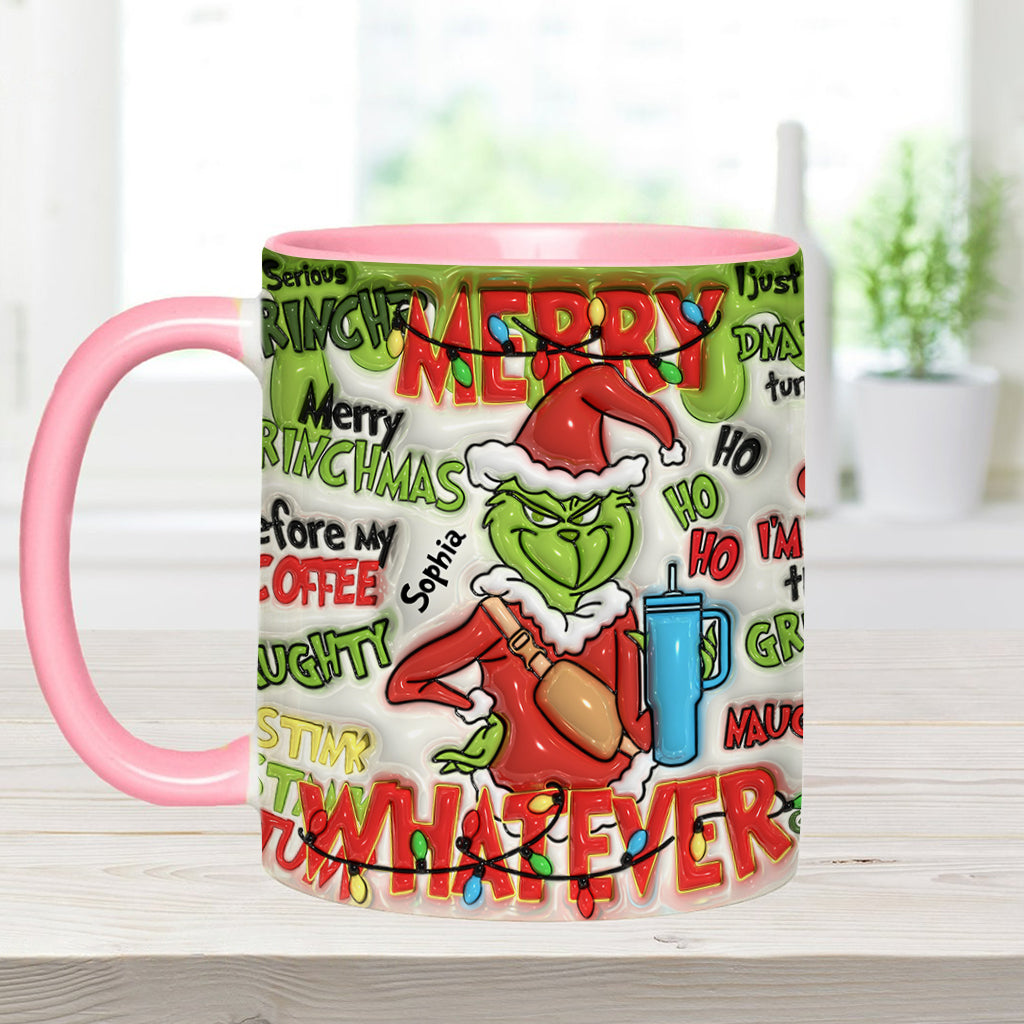 Joyeux Grinchmas - Mug personnalisé avec étole de Noël