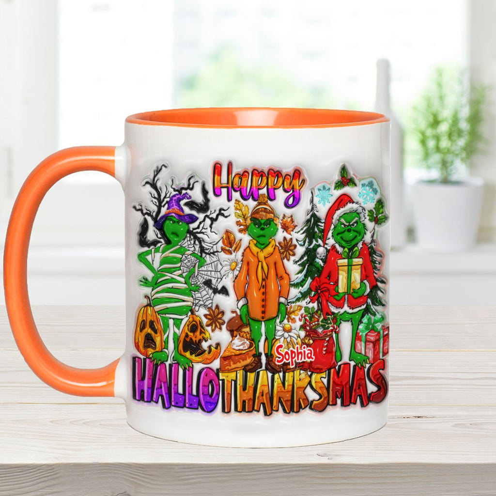 Joyeux Hallothanksmas - Mug personnalisé avec étole de Noël