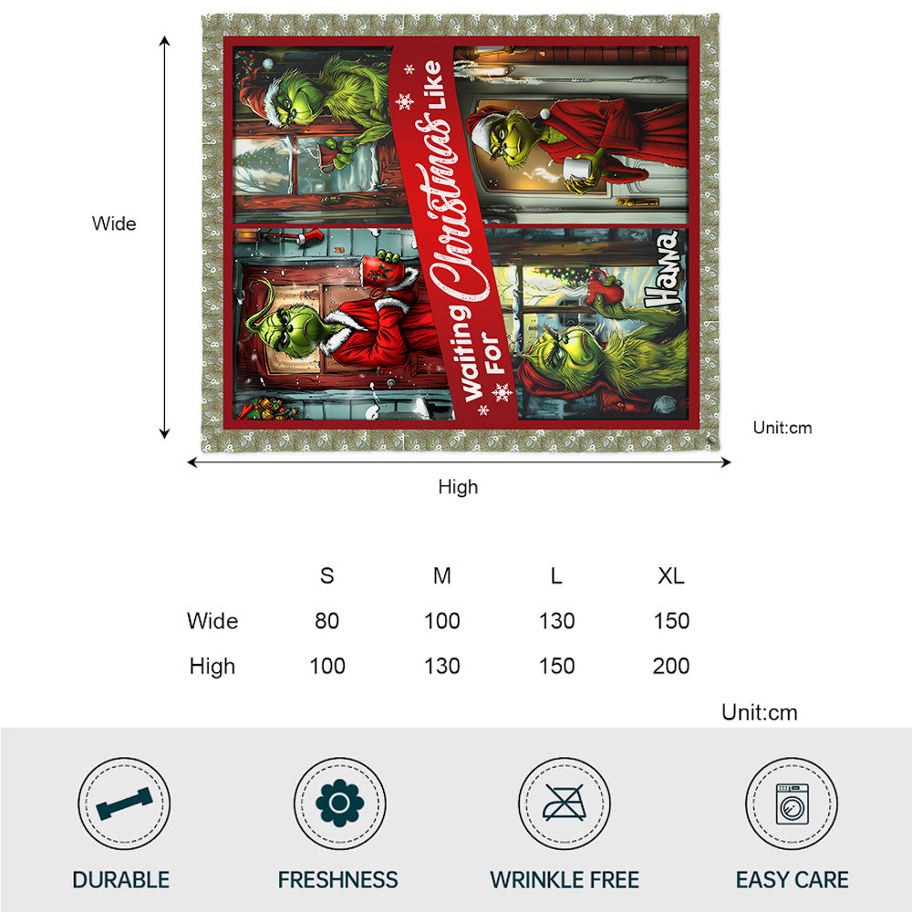 En attendant Noël - Couverture de Noël personnalisée