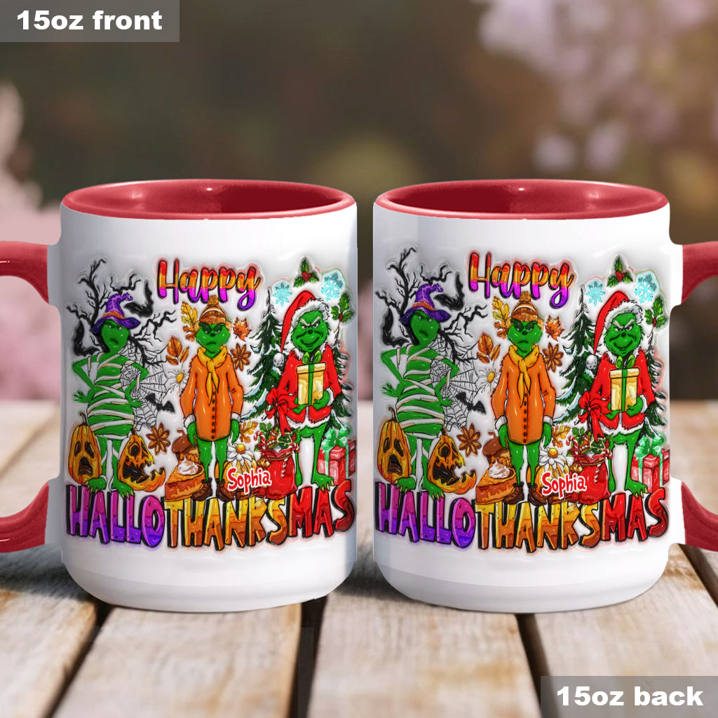 Joyeux Hallothanksmas - Mug personnalisé avec étole de Noël