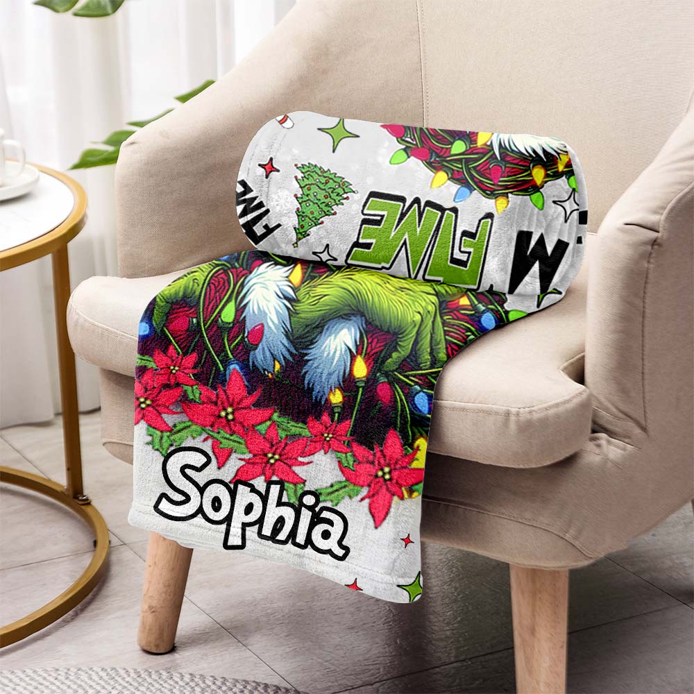 It's Fine I'm Fine - Personalized Stole Christmas Blanket